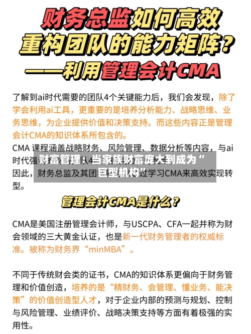 财富管理：当家族财富庞大到成为“巨型机构”