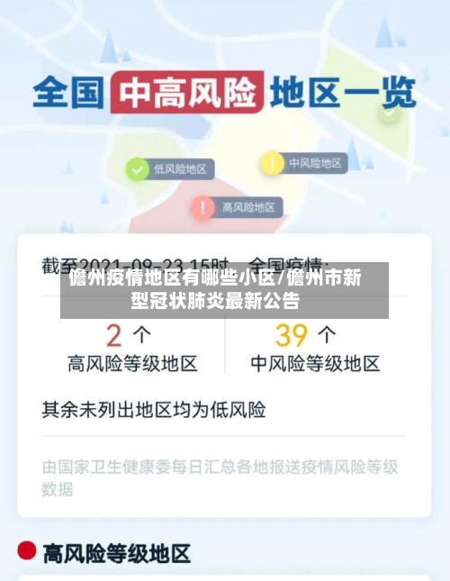 儋州疫情地区有哪些小区/儋州市新型冠状肺炎最新公告